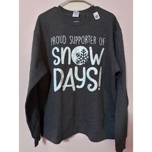 Port & Company Proud Supporter‎ of Snow Days Graphic Sweatshirt XL Gray